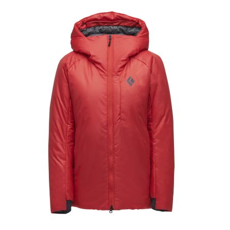 Black Diamond - W Belay Parka Coral Red, chaqueta de mujer