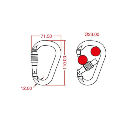 KONG - HMS NAPIK, moschettone alpinismo