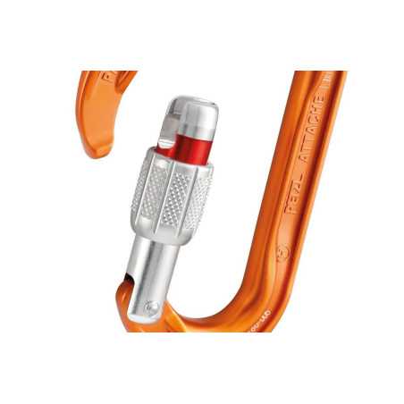 Petzl - Attache, Lightweight, compact, pear-shaped screw-lock carabiner