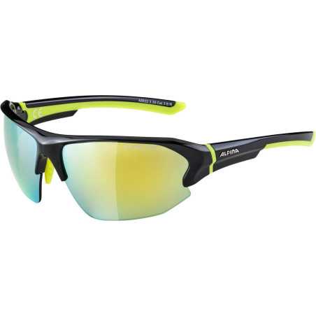 Alpina - Lyron HR, gafas deportivas negras neón