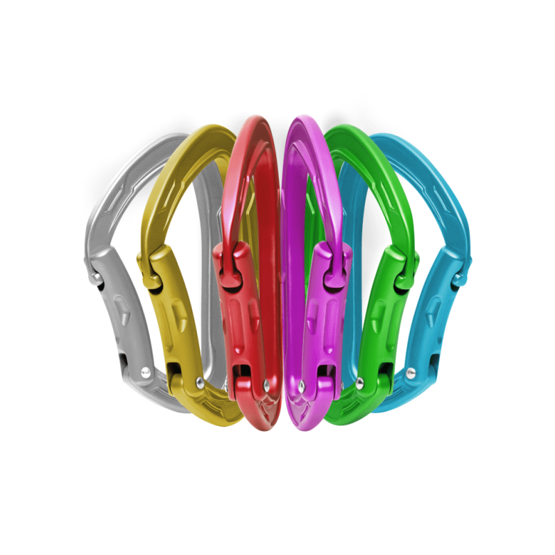 Edelrid - Mission Sixpack, Set of 6 colored carabiners