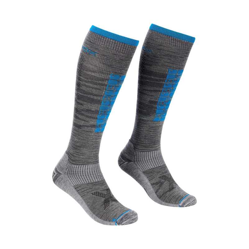 Ortovox - Ski Compression Long grey blend calze uomo sci